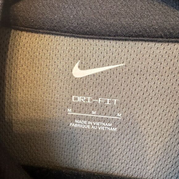 Nike Shirt Men's Size Medium Training Dri-fit Gray 1/4 Zipper Performance Gym - Picture 4 of 9